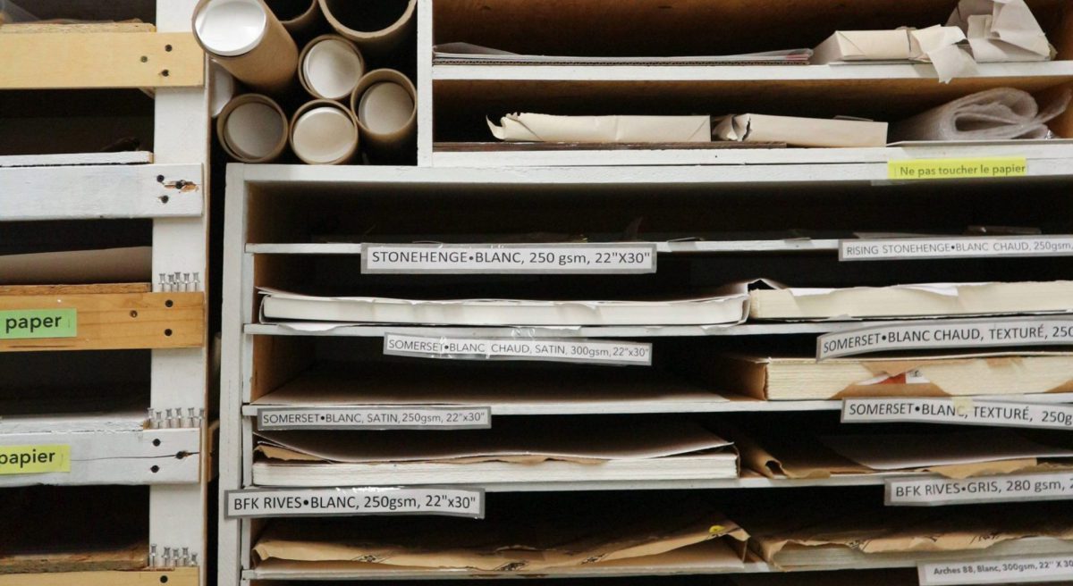 Papiers du magasin de l’atelier
