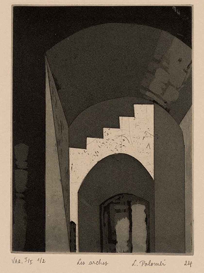 Lucie Palombi, Les arches, gravure, 2024